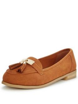 So Fabulous Lynda Extra Wide Fit Tasseled Loafer - Tan